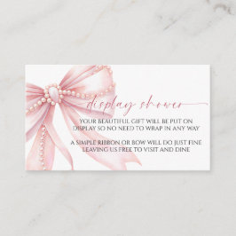 Perlen Rosa Schleife Anzeige Baby Shower Beilage K Begleitkarte