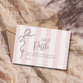 Perlen-Schleifen-Baby bei Coquet-Baby-Shower-Winde Begleitkarte