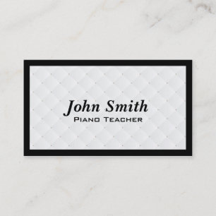 Perlen-Steppdecken-Klavier-Lehrer-Visitenkarte Visitenkarte