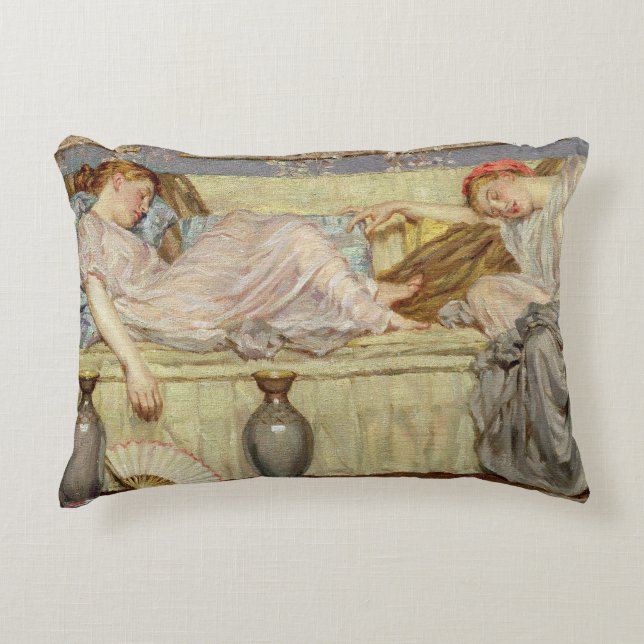 Perlen (Studie), c.1875 (Öl auf Leinwand) Dekokissen (Vorderseite)