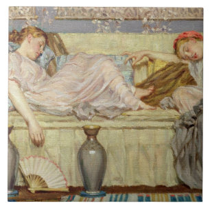 Perlen (Studie), c.1875 (Öl auf Leinwand) Fliese