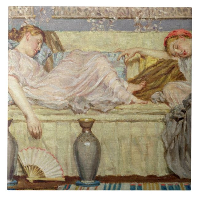 Perlen (Studie), c.1875 (Öl auf Leinwand) Fliese (Vorderseite)