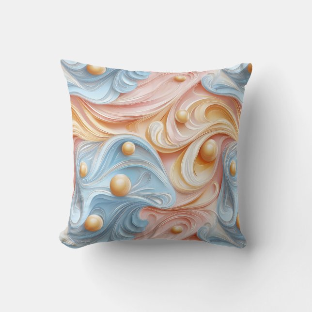 Perlen über die Welle der Ruhe Kissen (Vorderseite)