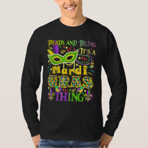 Perlen und Bling ist ein Mardi Gras Thing 2 T-Shirt