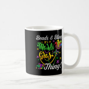 Perlen und Bling ist ein Mardi Gras Thing Carnival Kaffeetasse
