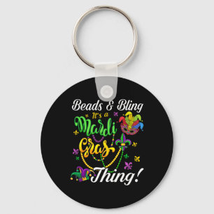 Perlen und Bling ist ein Mardi Gras Thing Carnival Schlüsselanhänger