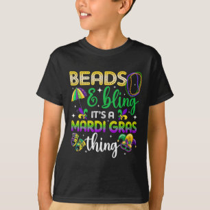 Perlen und Bling ist ein Mardi Gras Thing Carnival T-Shirt
