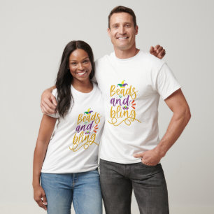 Perlen und Bling Mardi Gras T - Shirt