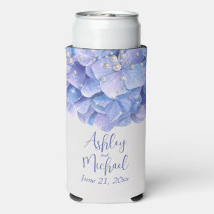 Perlen und Blue Hydrangea Hochzeitsgäste Geschenke Selters Dosenkühler