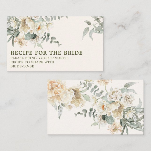 Perlen und Brautparty der Staatsanwaltschaft Begleitkarte (Vorne/Hinten)