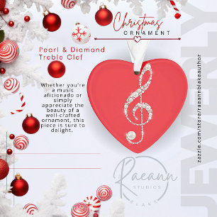 Perlen- und Diamant-Triangel-Christbaumanhänger in Ornament