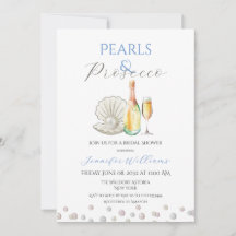 Perlen und Prosecco-Blaues Brautparty