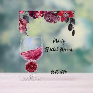 Perlen- und Prosecco-Brautjunggesellinnenabschied- Acrylschild