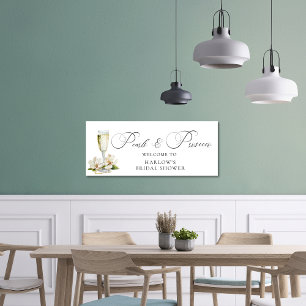 Perlen und Prosecco-Brautparty Banner