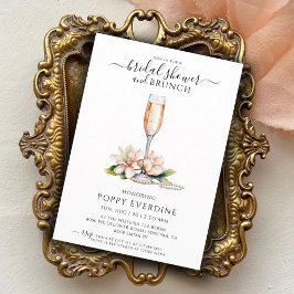 Perlen und Prosecco Brautparty Brunch Einladung