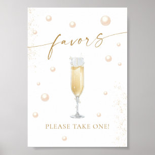 Perlen und Prosecco-Brautparty-Favoriten Poster