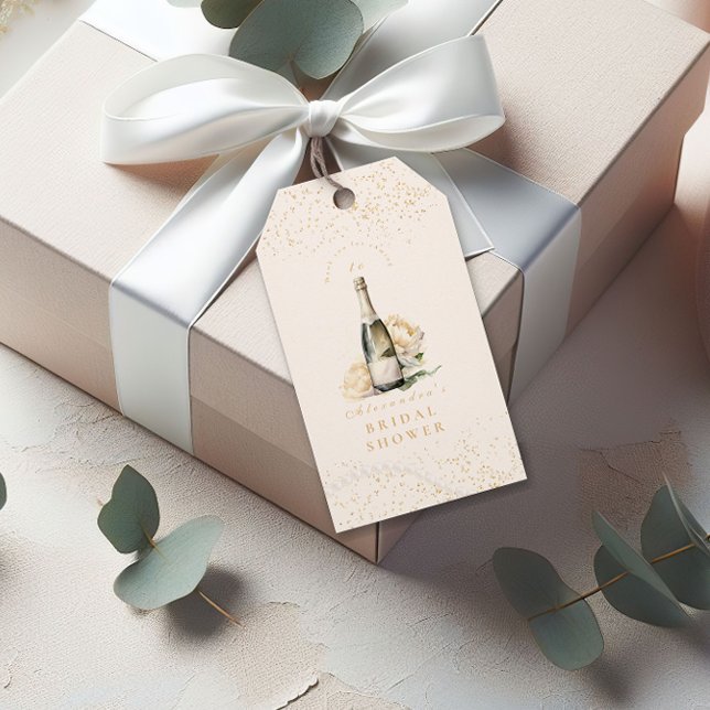 Perlen und Prosecco-Brautparty Geschenkanhänger (Von Creator hochgeladen)