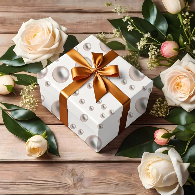 Perlen und Prosecco-Brautparty Geschenkpapier Set (Von Creator hochgeladen)