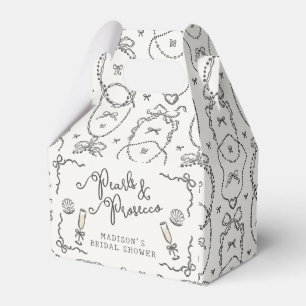 Perlen und Prosecco-Brautparty Geschenkschachtel