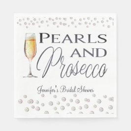 Perlen und Prosecco-Brautparty Serviette