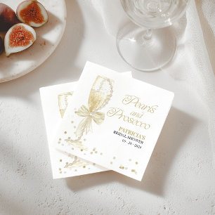 Perlen und Prosecco-Brautparty Serviette