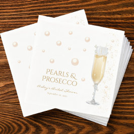 Perlen und Prosecco-Brautparty Serviette