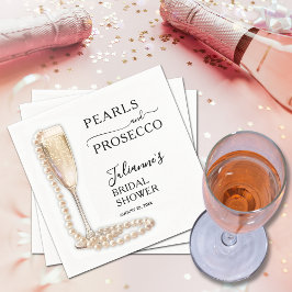 Perlen und Prosecco-Brautparty Serviette