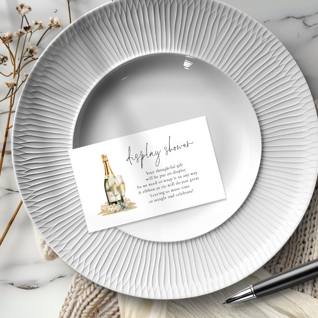 Perlen und Prosecco Bridal Display Dusche Begleitkarte (Von Creator hochgeladen)