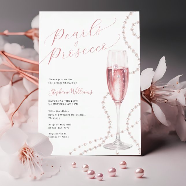 Perlen und Prosecco Bridal Dusche Einladung (Von Creator hochgeladen)