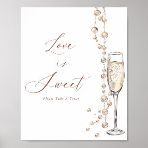 Perlen und Prosecco Bridal Guess Liebe ist süß Poster