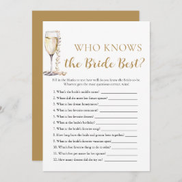 Perlen und Prosecco, die das beste Spiel der Braut Einladung