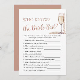 Perlen und Prosecco, die das beste Spiel der Braut Einladung