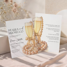 Perlen und Prosecco Elegante Bogen Brautparty-Einl