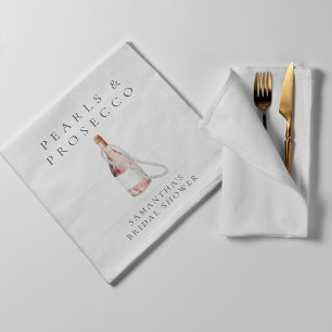 Perlen und Prosecco Elegantes Brautparty Serviette