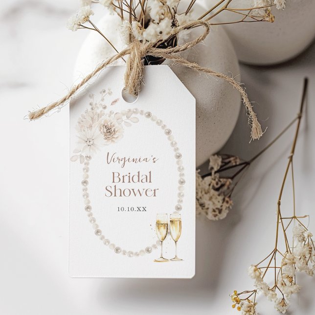 Perlen und Prosecco Geschenkanhänger (Pearls and Prosecco Gift Tags
)