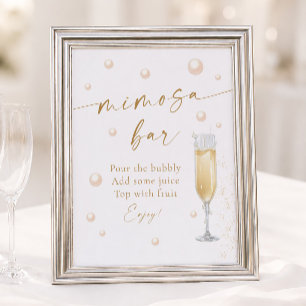 Perlen- und Prosecco-Junggesellinnenabschied Mimos Poster