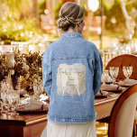 Perlen und Prosecco Moderne Kunst, Dichtung und Mu Jeansjacke<br><div class="desc">Elegantes,  modernes,  einzigartiges und bezauberndes Pearls & Prosecco Design,  ein romantischer Stil für Ihr Brautparty und Ihre Brautgeschenke.</div>