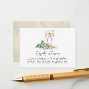 Perlen und Prosecco-Showdusche Begleitkarte