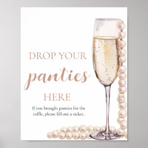 Perlen und Prosecco Unterlassen Sie Ihre Panties-S Poster