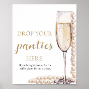 Perlen und Prosecco Unterlassen Sie Ihre Panties-S Poster