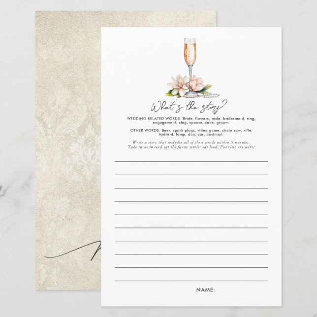 Perlen und Prosecco Was ist die Geschichte? Bridal (Vorne/Hinten)