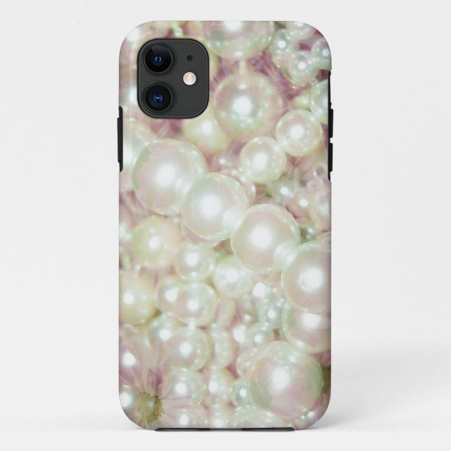Perlen und rosa Daisy Case-Mate iPhone Hülle (Rückseite)