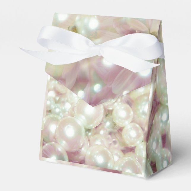 Perlen und rosa Daisy Geschenkschachtel (Vorderseite)