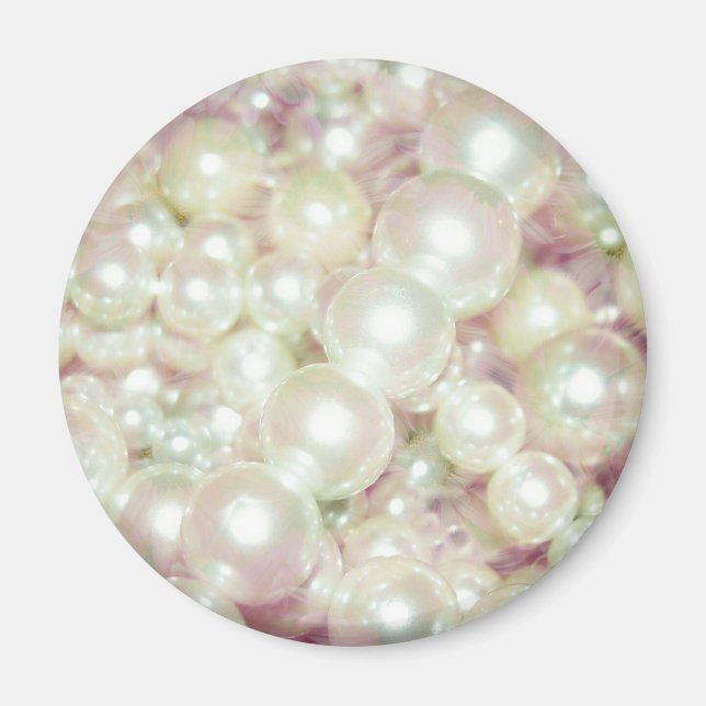 Perlen und rosa Daisy Magnet (Vorne)