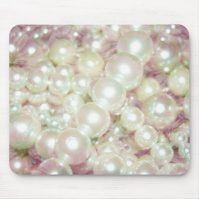 Perlen und rosa Daisy Mousepad (Vorne)