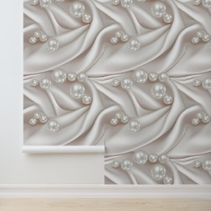 Perlen und Satin Tapete