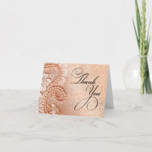 Perlen und Spitze danken Ihnen   perfekter Dankeskarte