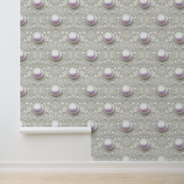 Perlen und Spitzen Tapete (Anwendung)