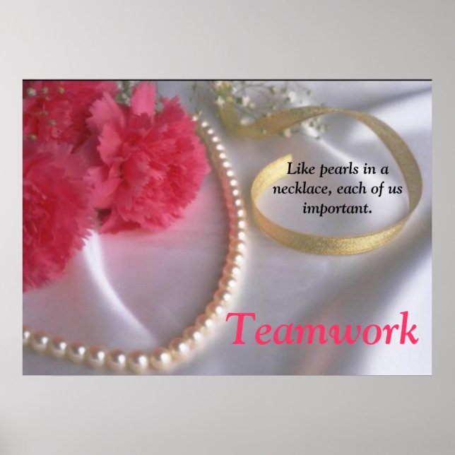 Perlen und Teamwork Poster von tgallery (Vorne)