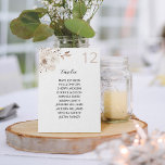 Perlen und Tischnummern mit weißer Blüte<br><div class="desc">Dress up your wedding or Party tables with your Pearls & White Floral Tischnummer Card Seating Chart.</div>